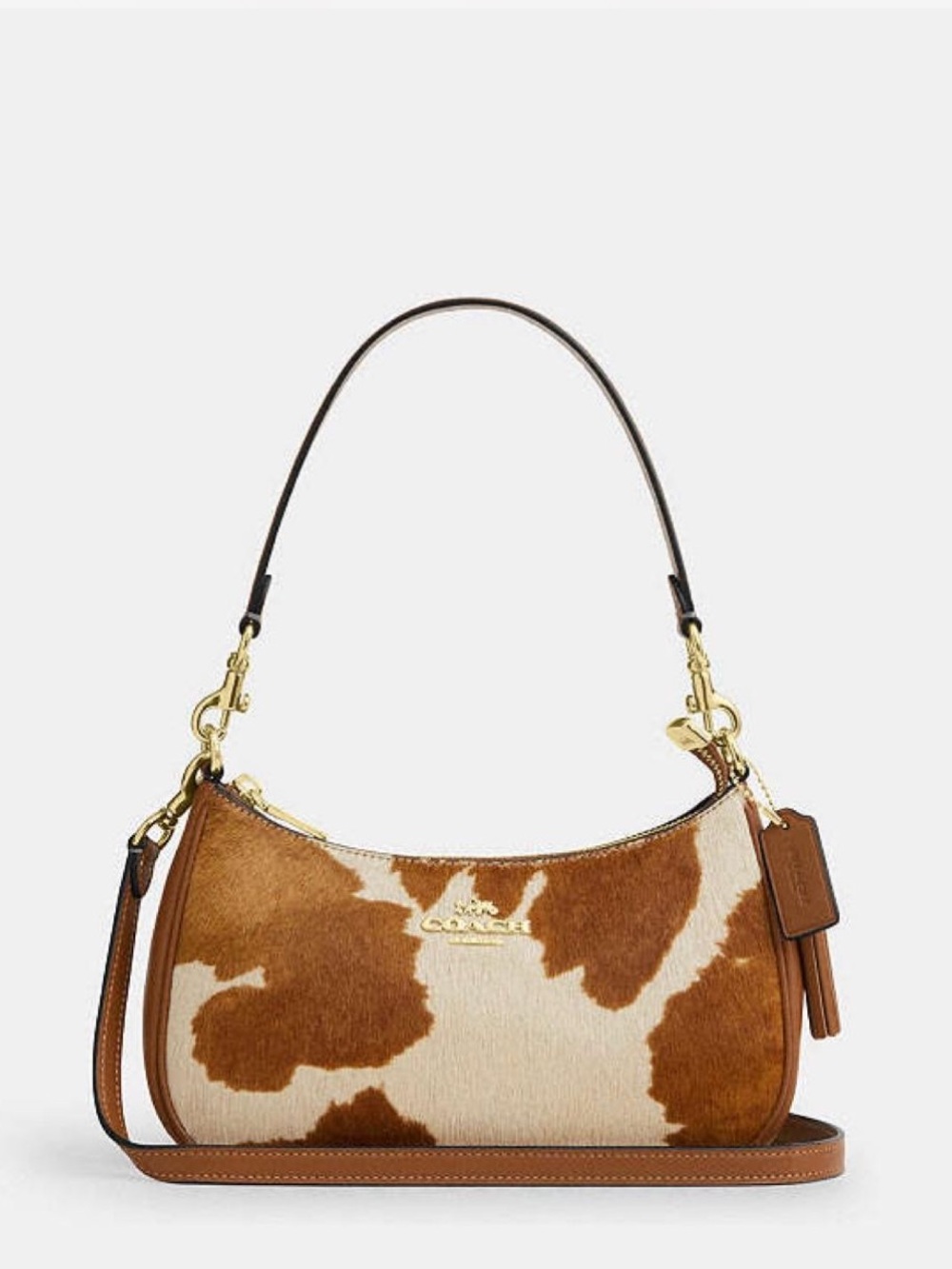 NWT Coach! Teri Shoulder Bag
In Haircalf With Cow Print 🐄